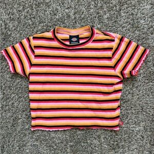 Dickies Striped Tee - Pink, Orange, Black